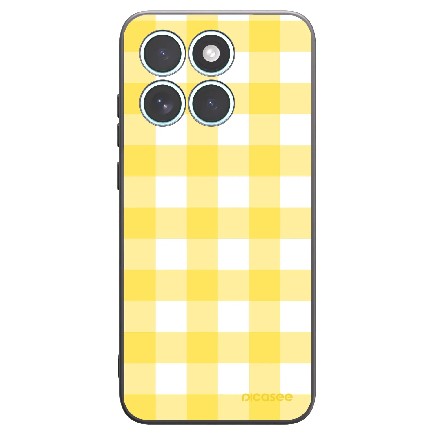 Picasee silikónový čierny obal pre Motorola Edge 70 Fusion - Gride lemon