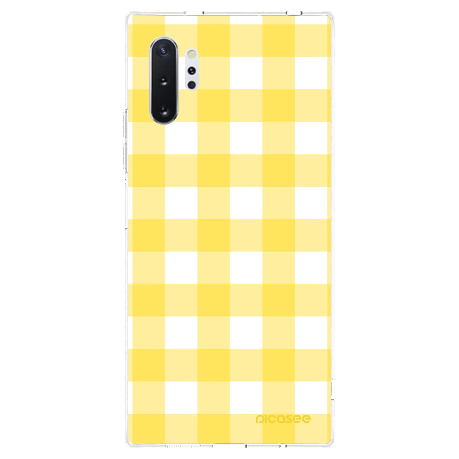 Picasee silikónový prehľadný obal pre Samsung Galaxy Note 10+ N975F - Gride lemon
