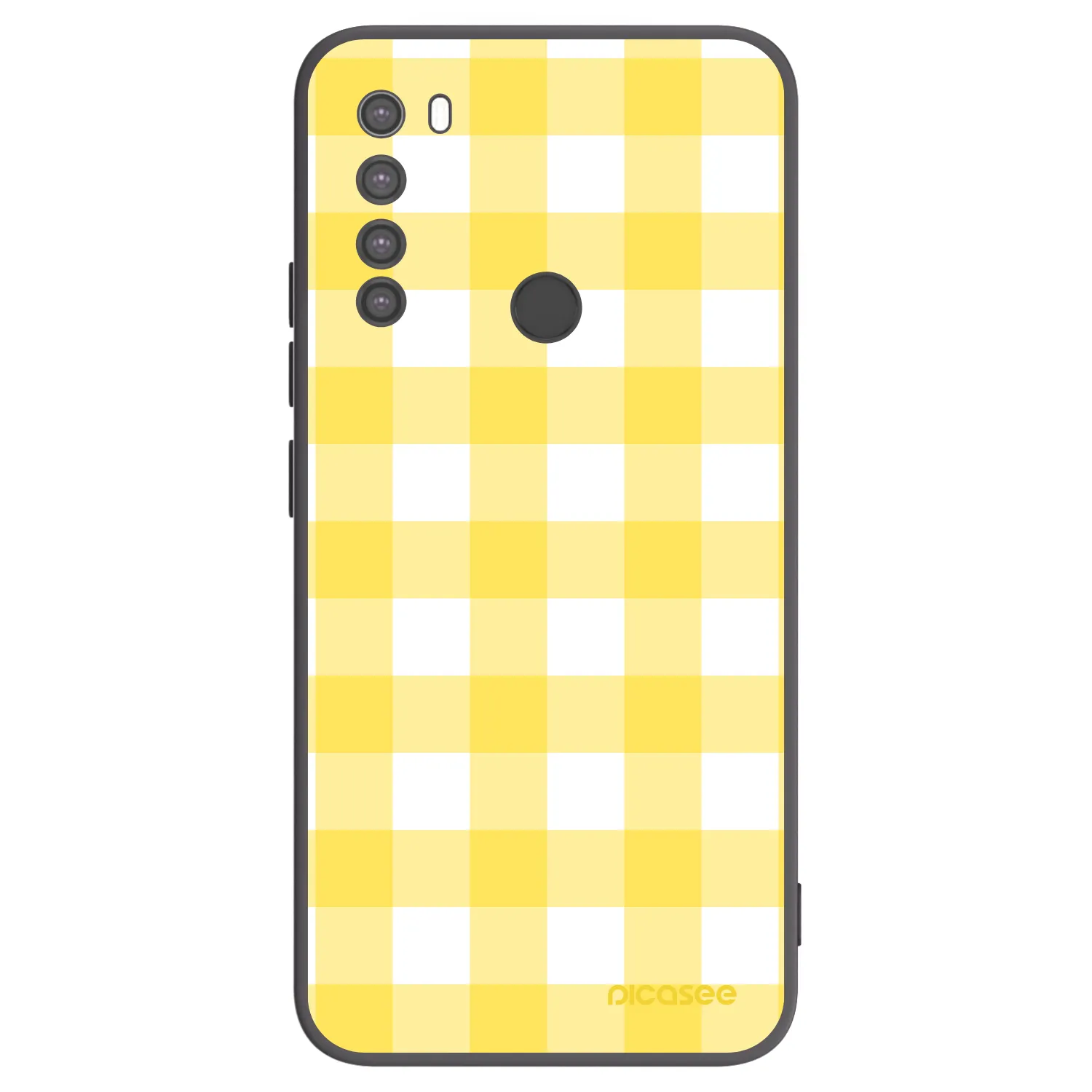 Picasee silikónový čierny obal pre Xiaomi Redmi Note 8 - Gride lemon