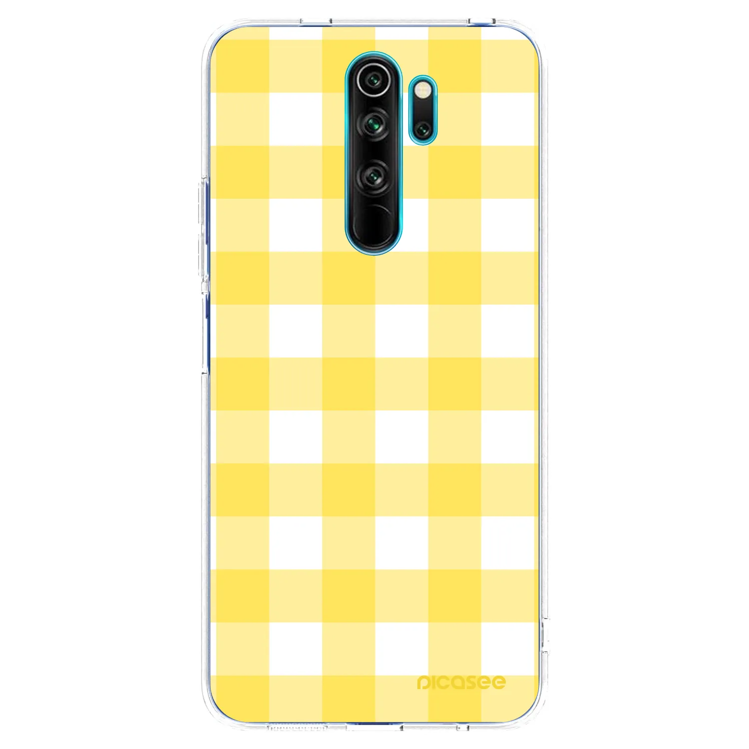 Picasee silikónový prehľadný obal pre Xiaomi Redmi Note 8 Pro - Gride lemon