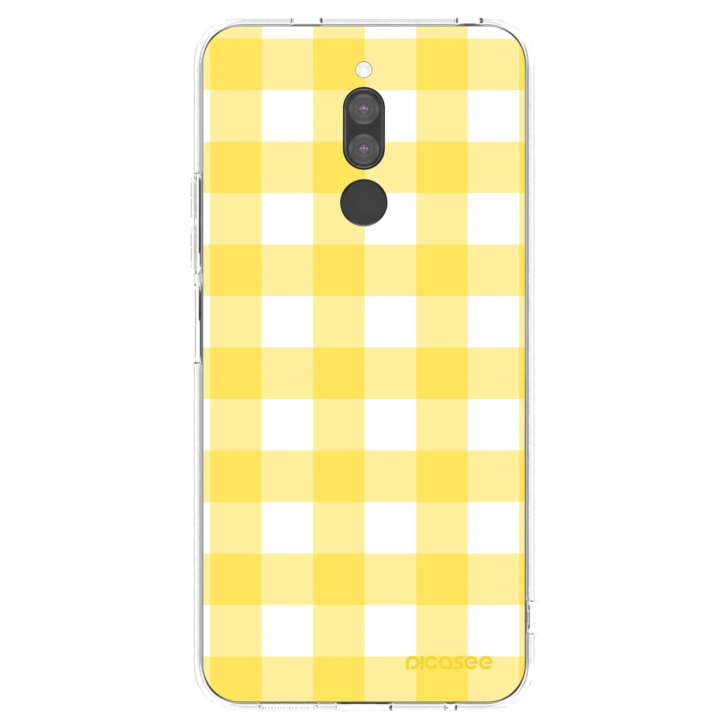 Picasee silikónový prehľadný obal pre Xiaomi Redmi 8 - Gride lemon