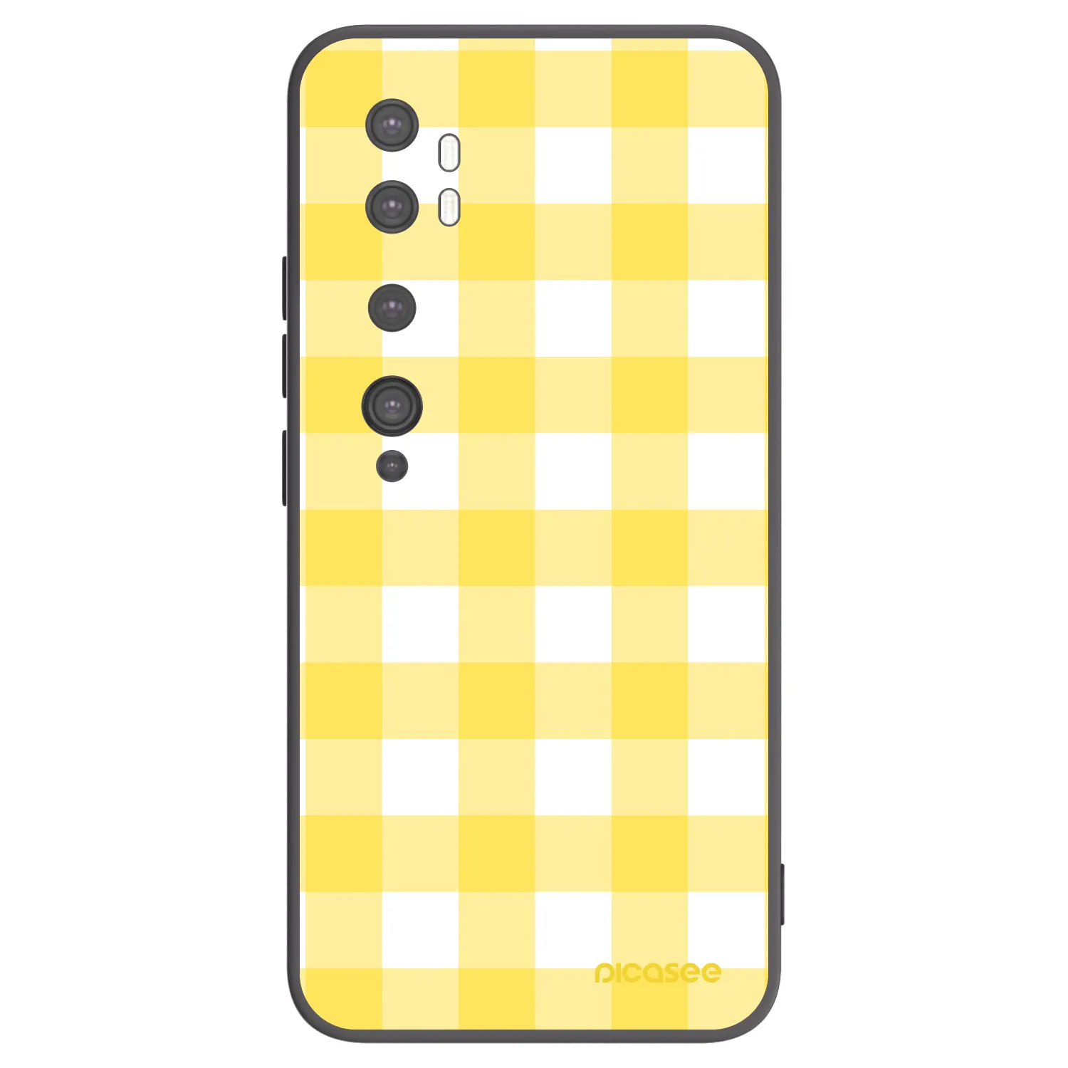 Picasee silikónový čierny obal pre Xiaomi Mi Note 10 (Pro) - Gride lemon