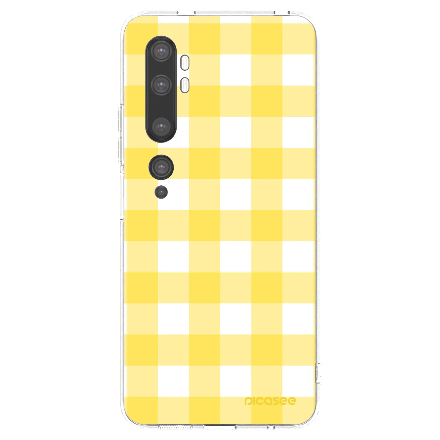 Picasee silikónový prehľadný obal pre Xiaomi Mi Note 10 (Pro) - Gride lemon