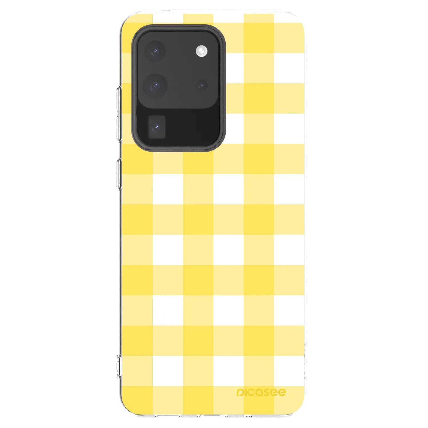 Picasee silikónový prehľadný obal pre Samsung Galaxy S20 Ultra 5G G988F - Gride lemon