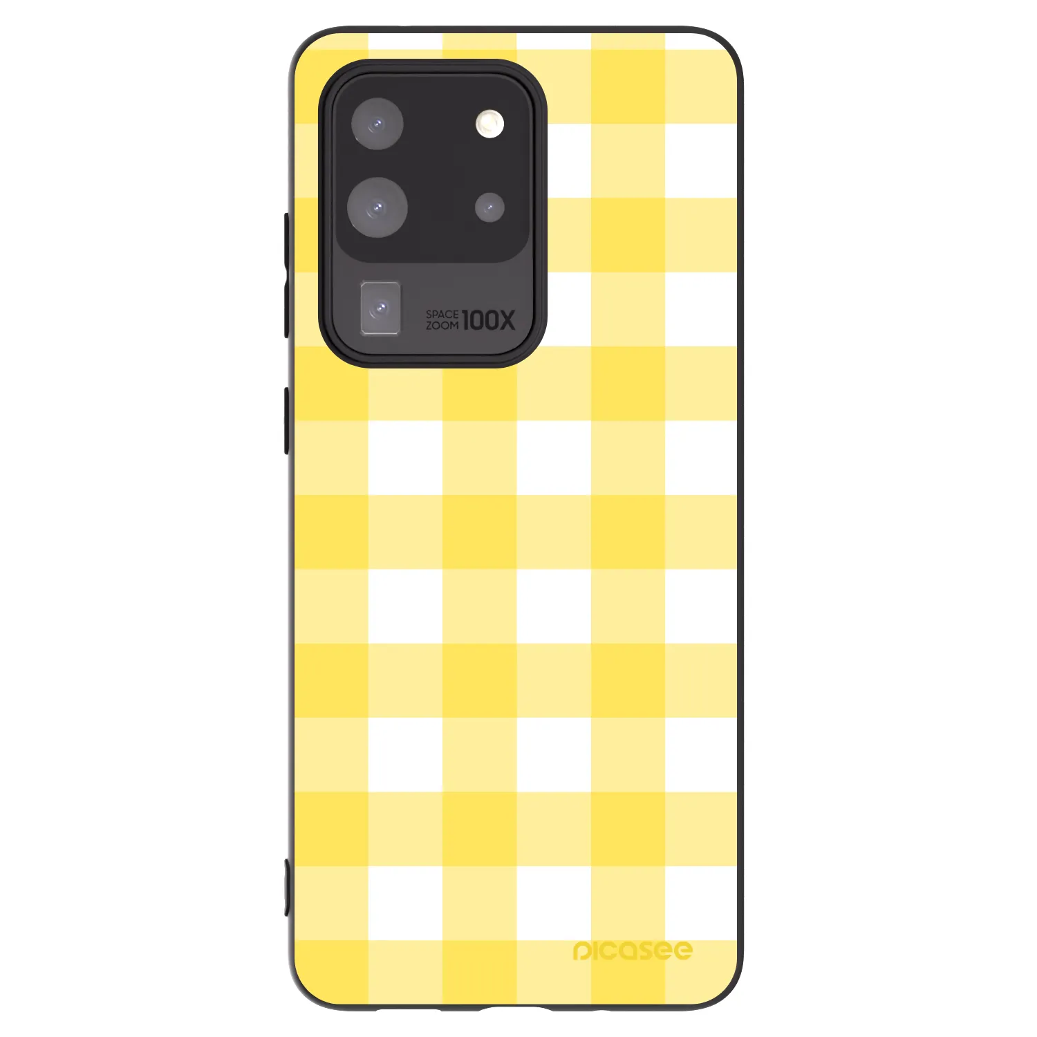 Picasee silikónový čierny obal pre Samsung Galaxy S20 Ultra 5G G988F - Gride lemon