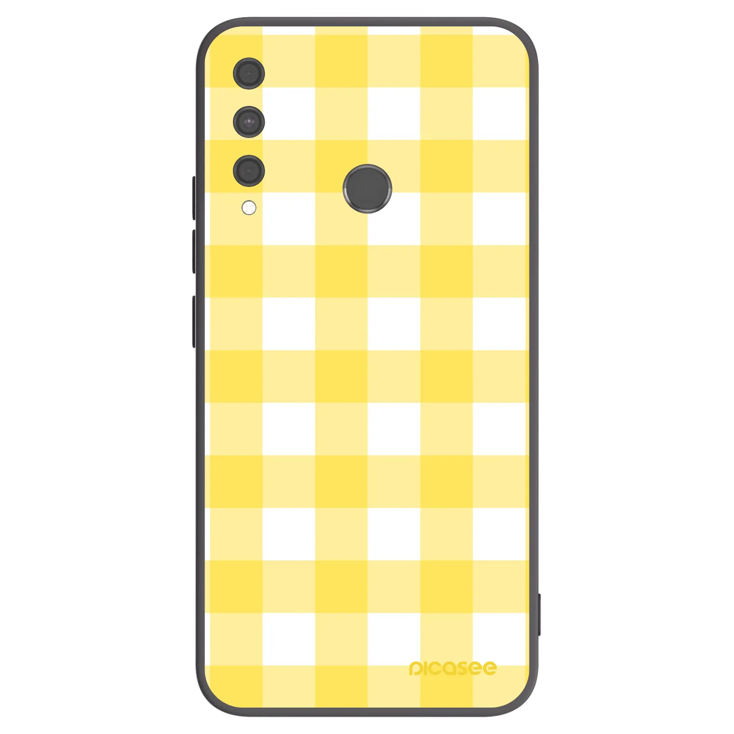 Picasee silikónový čierny obal pre Huawei P40 Lite E - Gride lemon