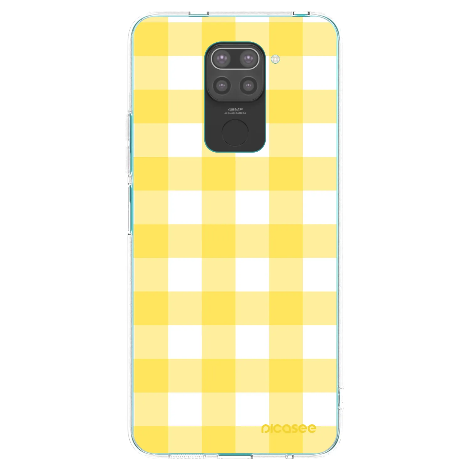 Picasee silikónový čierny obal pre Xiaomi Redmi Note 9 - Gride lemon