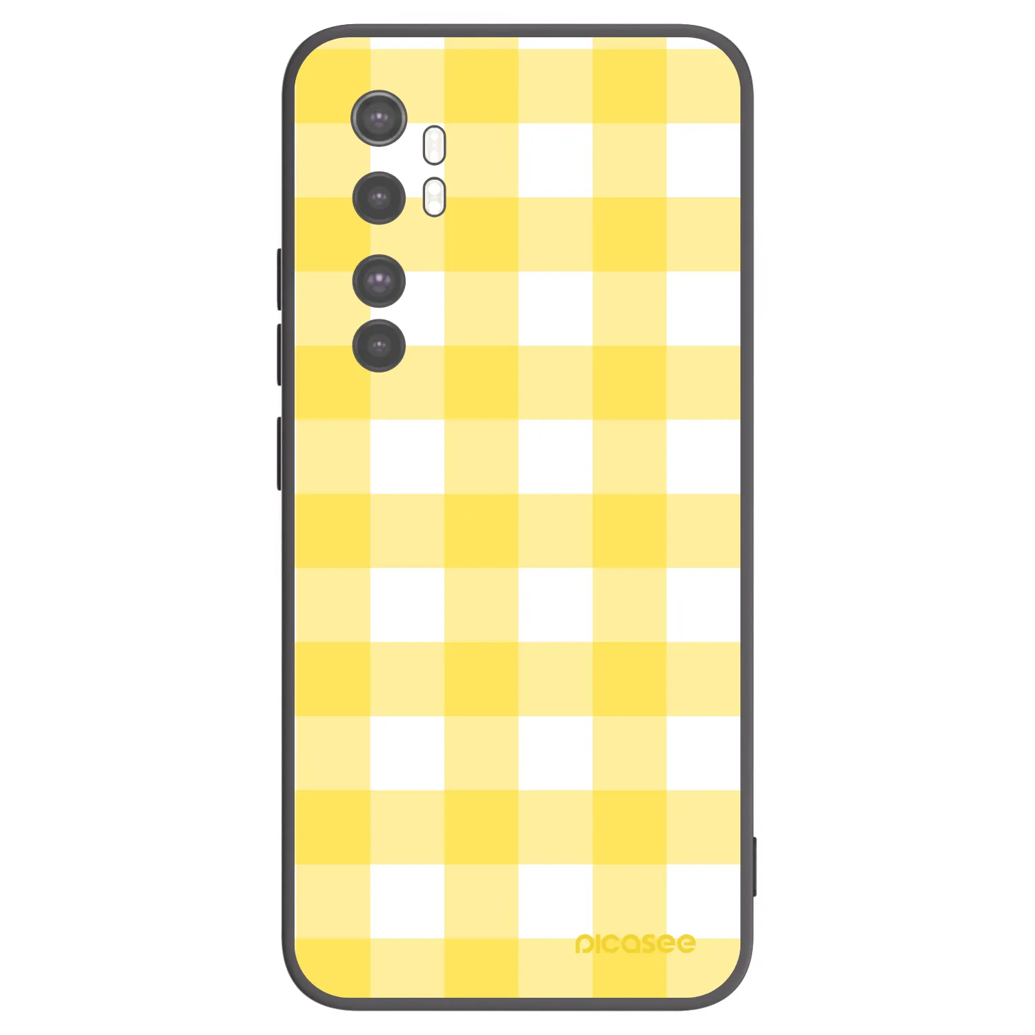 Picasee silikónový čierny obal pre Xiaomi Mi Note 10 Lite - Gride lemon