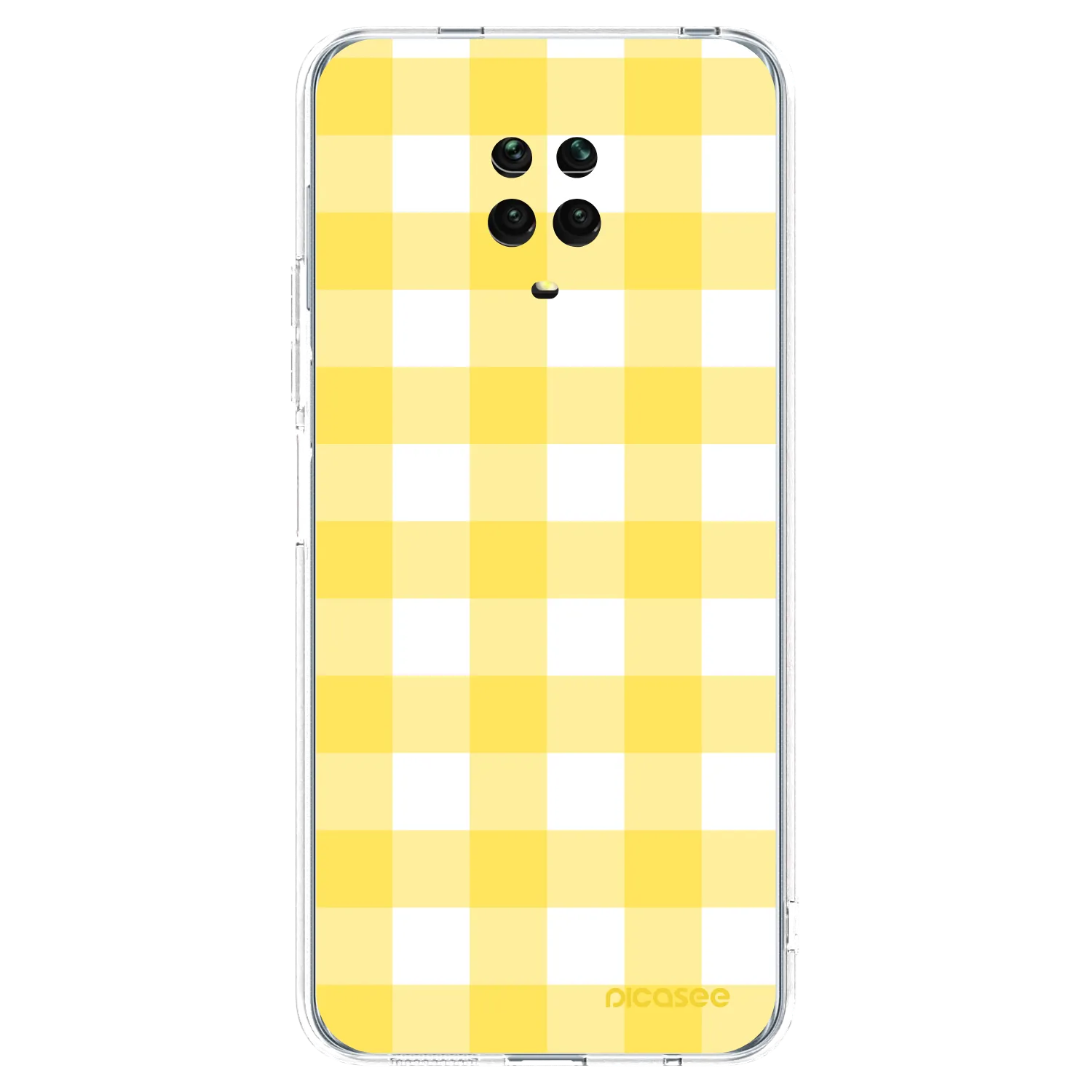 Picasee silikónový prehľadný obal pre Xiaomi Redmi Note 9S - Gride lemon