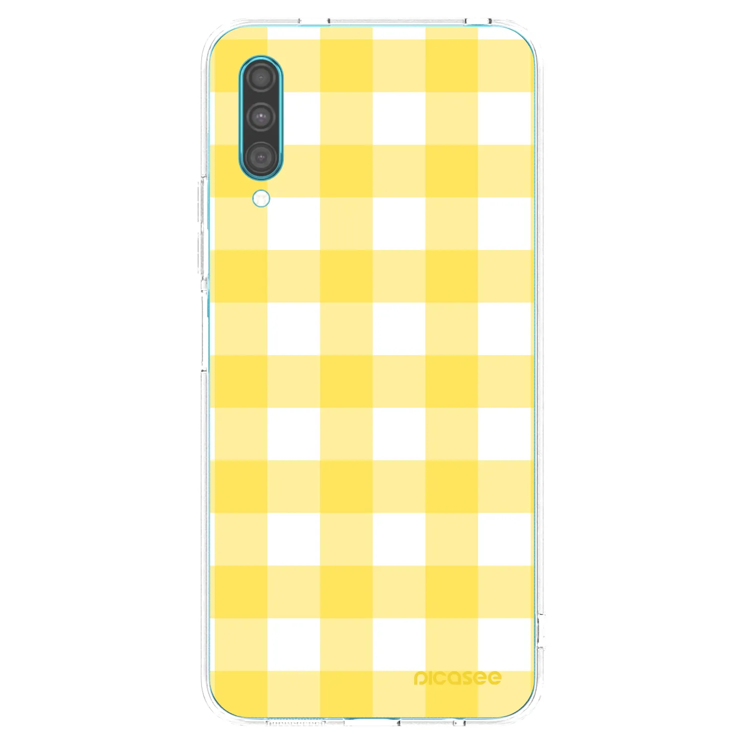 Picasee silikónový prehľadný obal pre Samsung Galaxy A30s A307F - Gride lemon