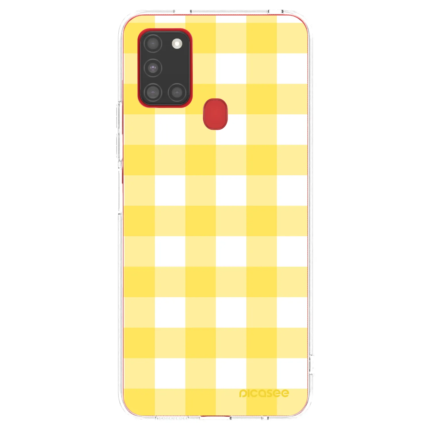 Picasee silikónový prehľadný obal pre Samsung Galaxy A21s - Gride lemon
