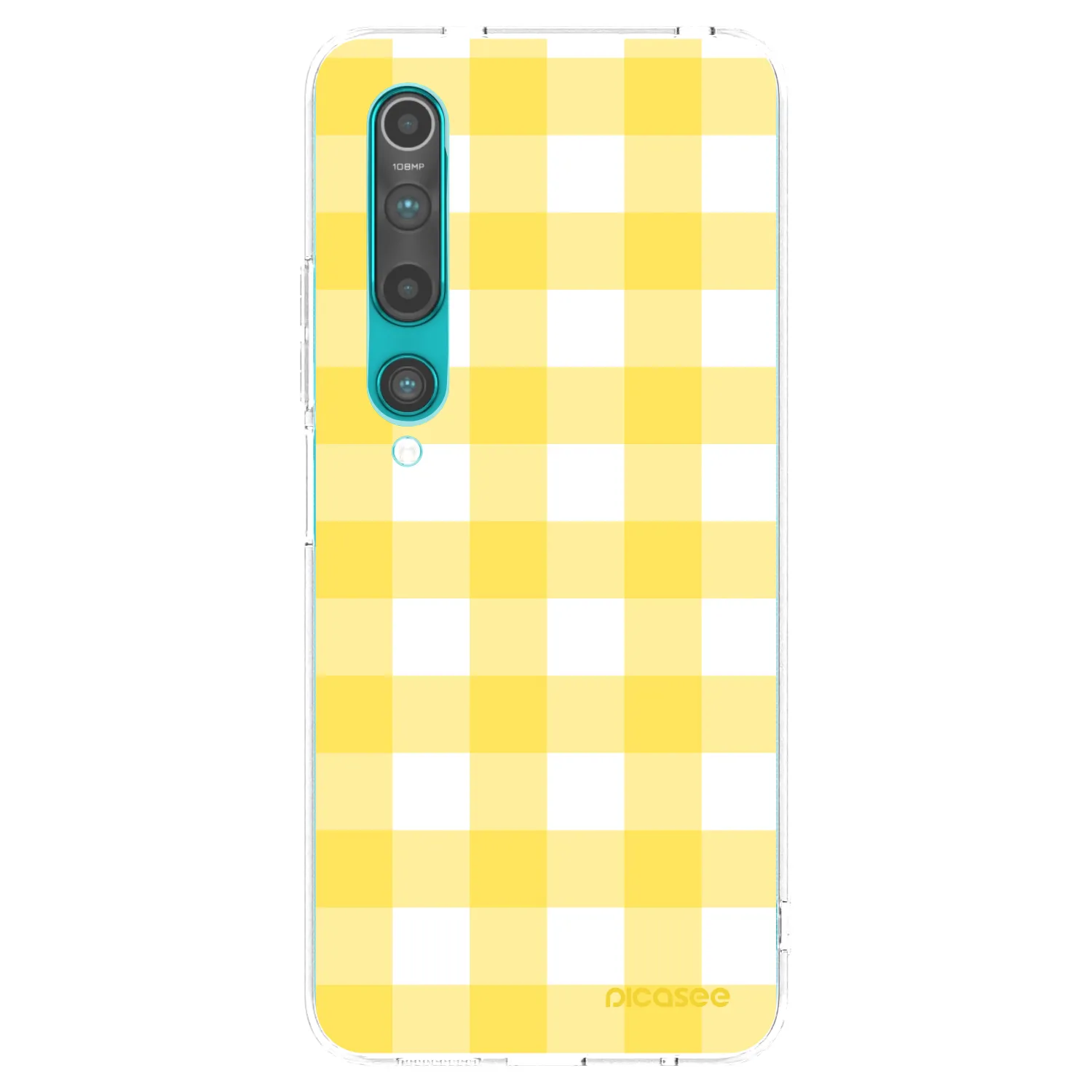 Picasee silikónový prehľadný obal pre Xiaomi Mi 10 - Gride lemon