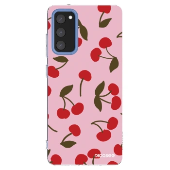 Picasee silikónový prehľadný obal pre Samsung Galaxy S20 FE - Cherry