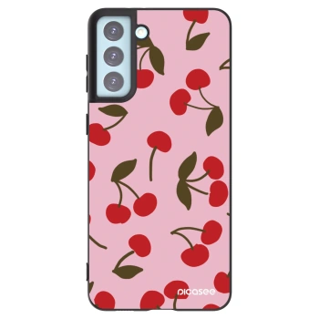 Picasee silikónový čierny obal pre Samsung Galaxy S21+ 5G G996F - Cherry