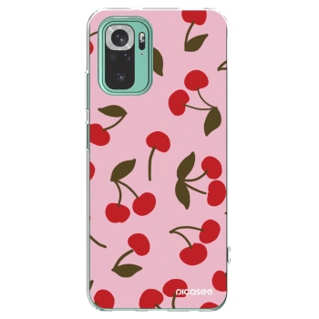 Picasee silikónový prehľadný obal pre Xiaomi Redmi Note 10 Pro - Cherry