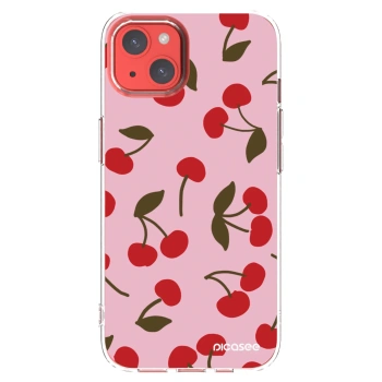 Picasee silikónový prehľadný obal pre Apple iPhone 13 - Cherry