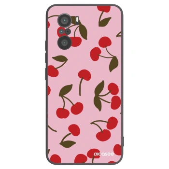 Picasee silikónový čierny obal pre Xiaomi Poco F3 - Cherry