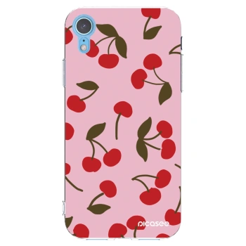Picasee silikónový prehľadný obal pre Apple iPhone XR - Cherry