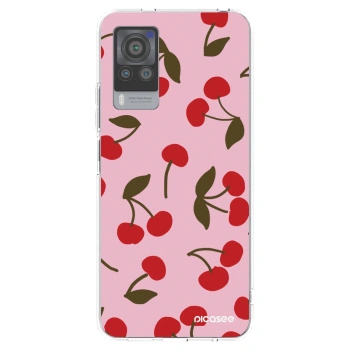 Picasee silikónový prehľadný obal pre Vivo X60 Pro 5G - Cherry