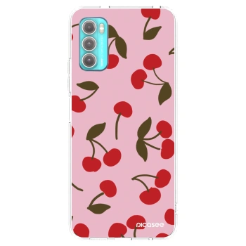 Picasee silikónový prehľadný obal pre Motorola Moto G60 - Cherry