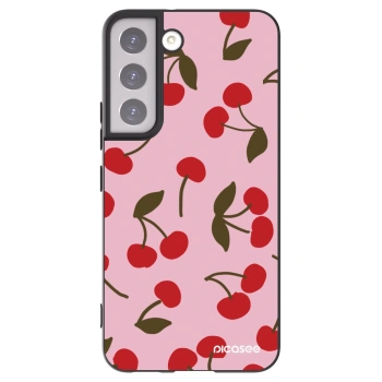 Picasee silikónový čierny obal pre Samsung Galaxy S22 5G - Cherry