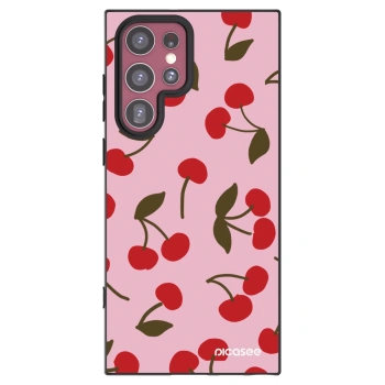 Picasee silikónový čierny obal pre Samsung Galaxy S22 Ultra 5G - Cherry