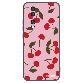 Picasee silikónový čierny obal pre Honor 70 - Cherry