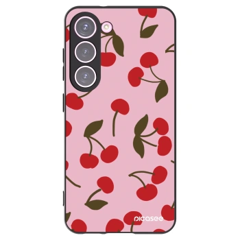 Picasee silikónový čierny obal pre Samsung Galaxy S23 5G - Cherry