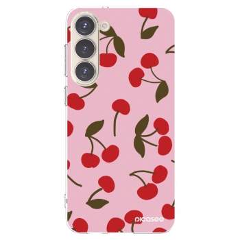 Picasee silikónový prehľadný obal pre Samsung Galaxy S23+ 5G - Cherry