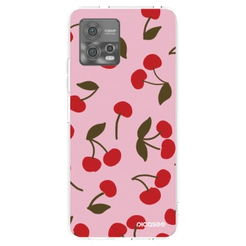 Picasee silikónový prehľadný obal pre Motorola Moto G72 - Cherry