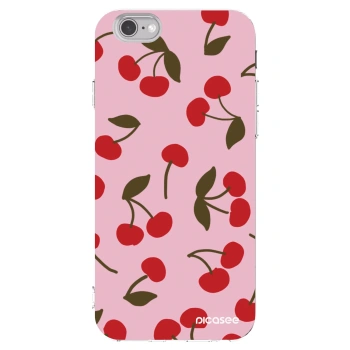 Picasee silikónový prehľadný obal pre Apple iPhone 6/6S - Cherry