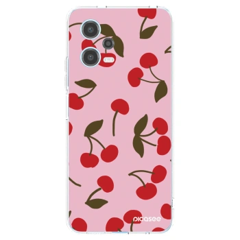 Picasee silikónový prehľadný obal pre Xiaomi Redmi Note 12 5G - Cherry