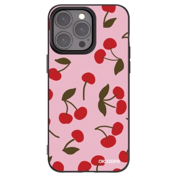 Picasee silikónový čierny obal pre Apple iPhone 15 Pro Max - Cherry
