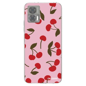 Picasee silikónový prehľadný obal pre Motorola Edge 30 Neo - Cherry