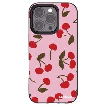 Picasee silikónový čierny obal pre Apple iPhone 16 Pro - Cherry