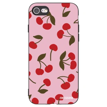 Picasee silikónový čierny obal pre Apple iPhone 8 - Cherry