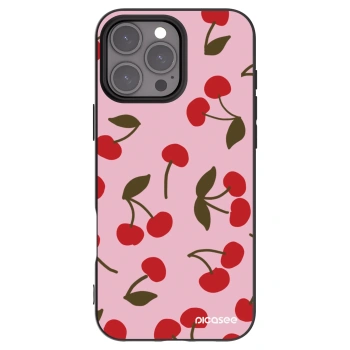 Picasee silikónový čierny obal pre Apple iPhone 16 Pro Max - Cherry