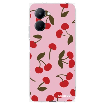 Picasee silikónový prehľadný obal pre Realme C33 (2023) - Cherry