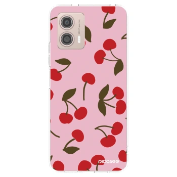 Picasee silikónový prehľadný obal pre Motorola Moto G53 5G - Cherry