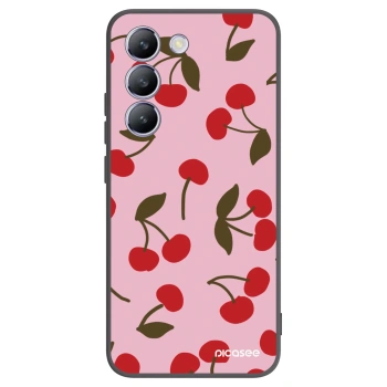 Picasee silikónový čierny obal pre Vivo V40 SE 5G - Cherry