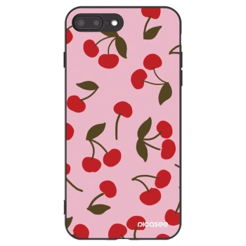 Picasee silikónový čierny obal pre Apple iPhone 8 Plus - Cherry