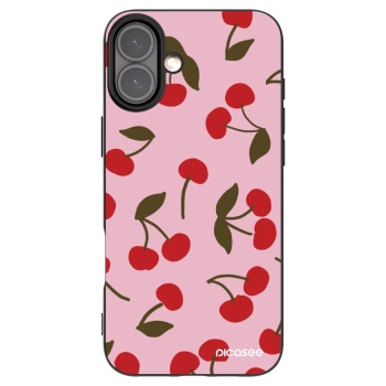 Picasee silikónový čierny obal pre Apple iPhone 16 Plus - Cherry