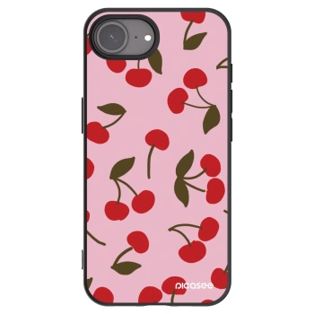 Picasee silikónový čierny obal pre Apple iPhone 16e - Cherry