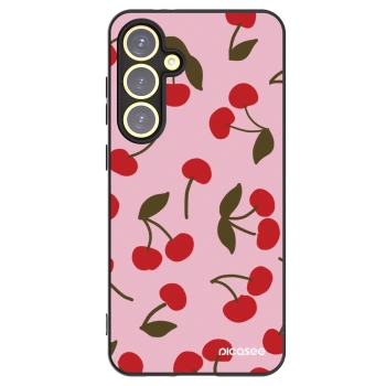 Picasee silikónový čierny obal pre Samsung Galaxy S24 FE S721B - Cherry