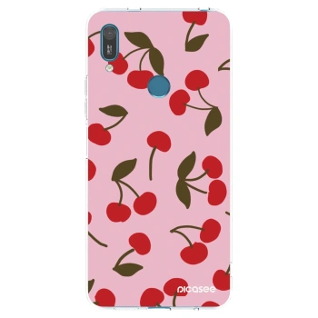 Picasee silikónový prehľadný obal pre Huawei Y7 2019 - Cherry