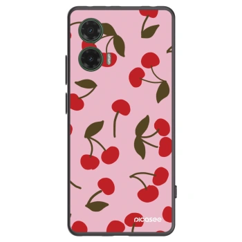 Picasee silikónový čierny obal pre Motorola Moto G35 5G - Cherry