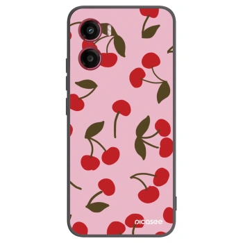 Picasee silikónový čierny obal pre Motorola Moto G05 - Cherry