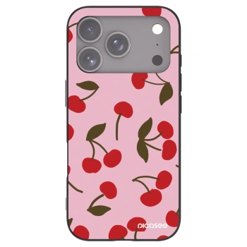 Picasee silikónový čierny obal pre Apple iPhone 17 Pro - Cherry
