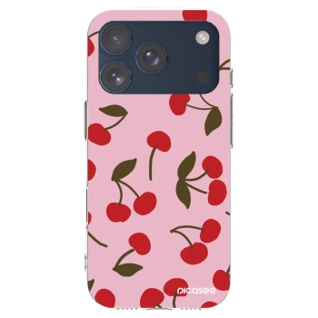 Picasee silikónový prehľadný obal pre Apple iPhone 17 Pro - Cherry