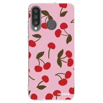 Picasee silikónový prehľadný obal pre Huawei P30 Lite - Cherry